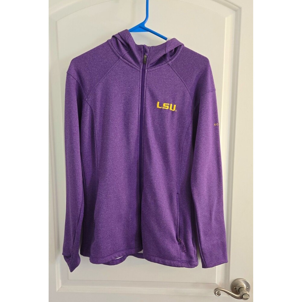 Columbia Full Zip Jacket Womens Sz Small Purple Louisiana State University (LSU)